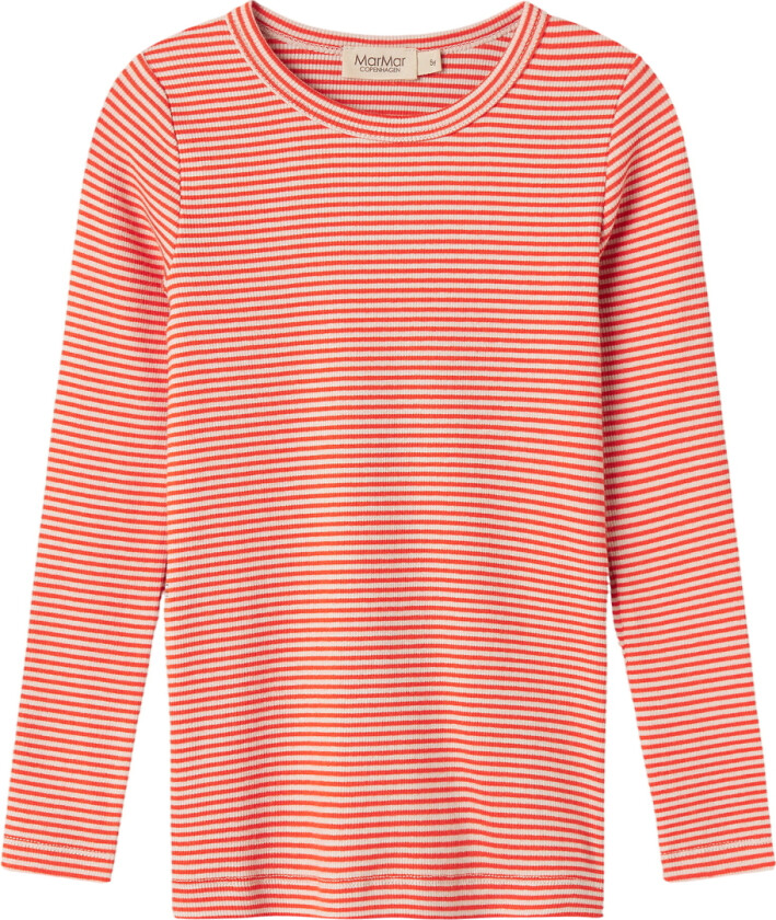 Genser - Rib - Modal - Tani - Rød Stripe - - 6 år (116) - Genser
