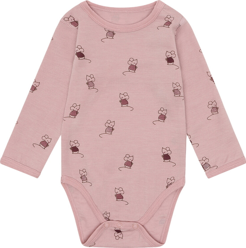 Body I/e - Ull - HCBo-mus - Adobe Rose - - 1 år (80) - Langermet Body
