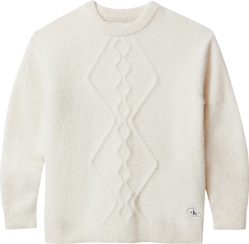 Genser - Polyester stoff/Ull - Fluffy - Hvitkappegr - - 10 år (140) - Genser