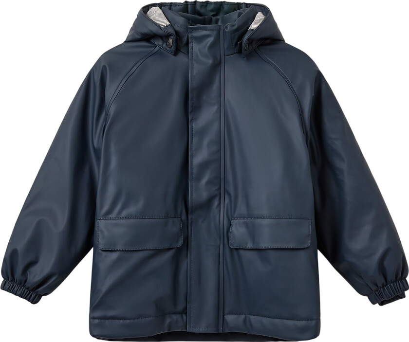 Regnjakke m. Vattering - PU - BillieSK - Dark Blue - - 1½ år (86) - Regnjakke
