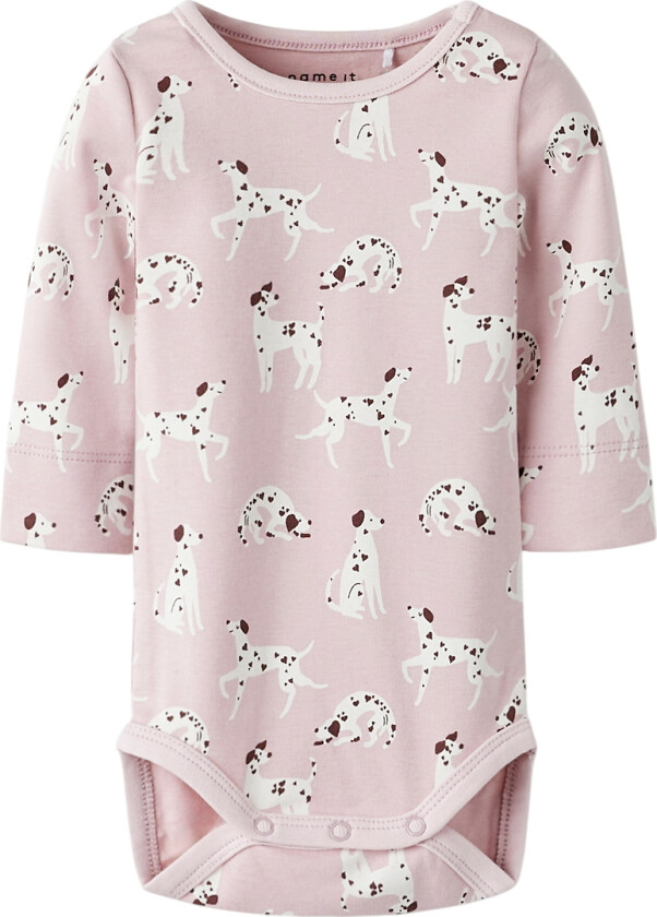 Body I/e - NbfKilas - Bleket Mauve/Cloud Danser m. Pri - - 68 - Langermet Body