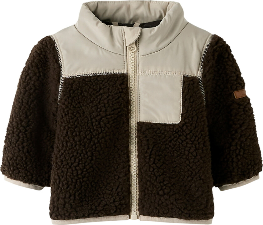 Fleecejakke - Teddy - NbmMosie - Delicioso - - 1 år (80) - Fleecejakke