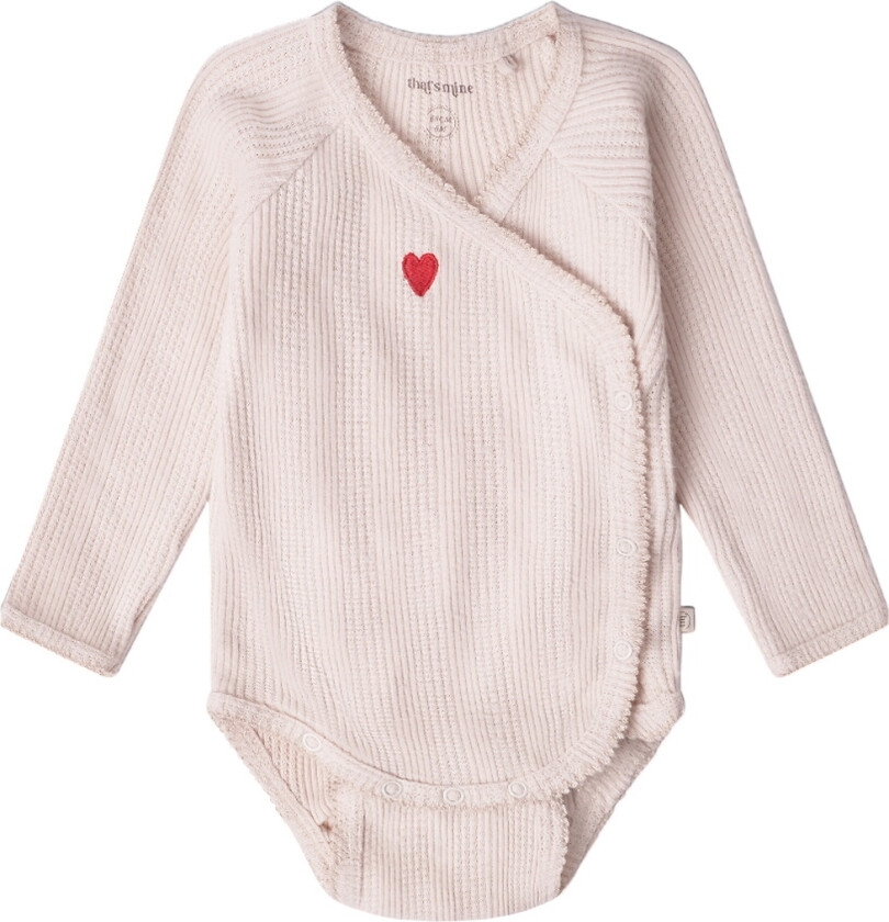 That's Mine Omslagsbody I/e - Rib - Silke - Perfekt Pale - Thats Mine - 56 - Langermet Body