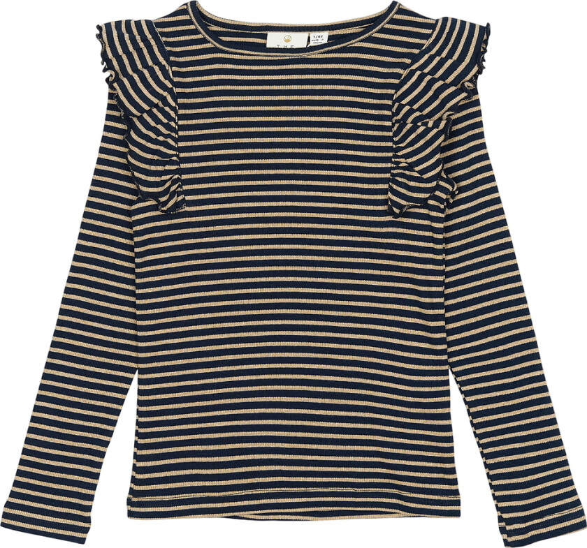 Genser - Rib - TnPriscilla - Navy Blazer Striped m. Glim - - 7-8 år (122-128) - Genser