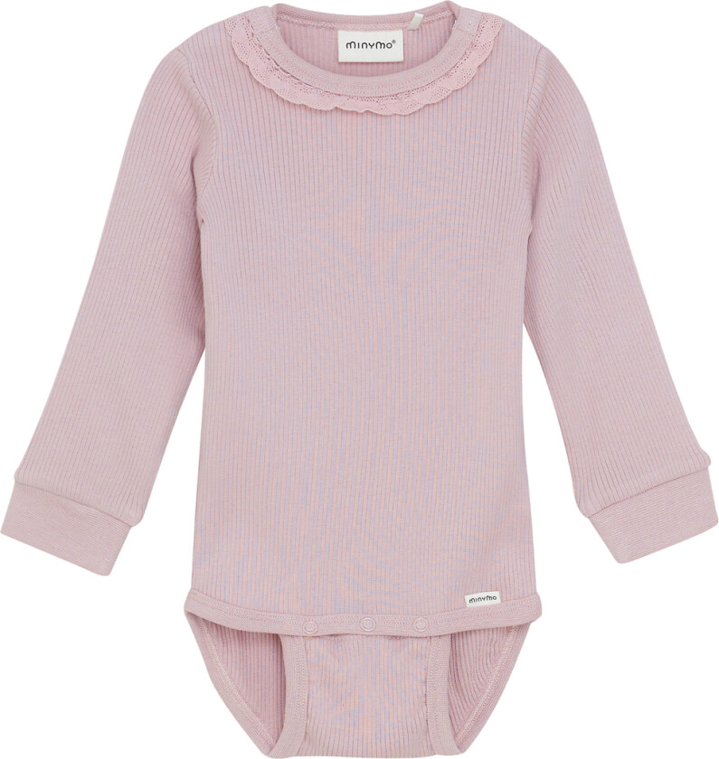 Body I/e - Rib - Modal/Bomull - Shadow Grå - - 1½ år (86) - Langermet Body