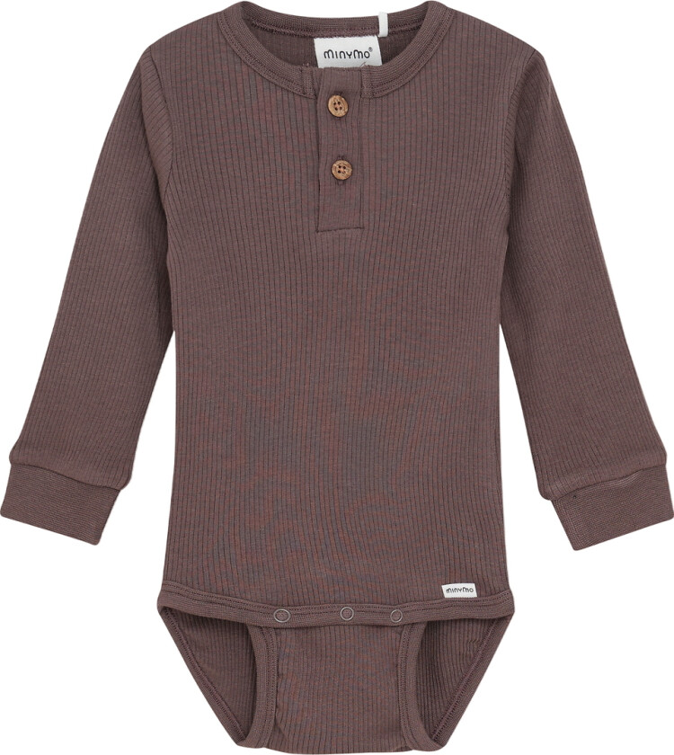 Body I/e - Rib - Modal/Bomull - Chocolate Chip - - 62 - Langermet Body