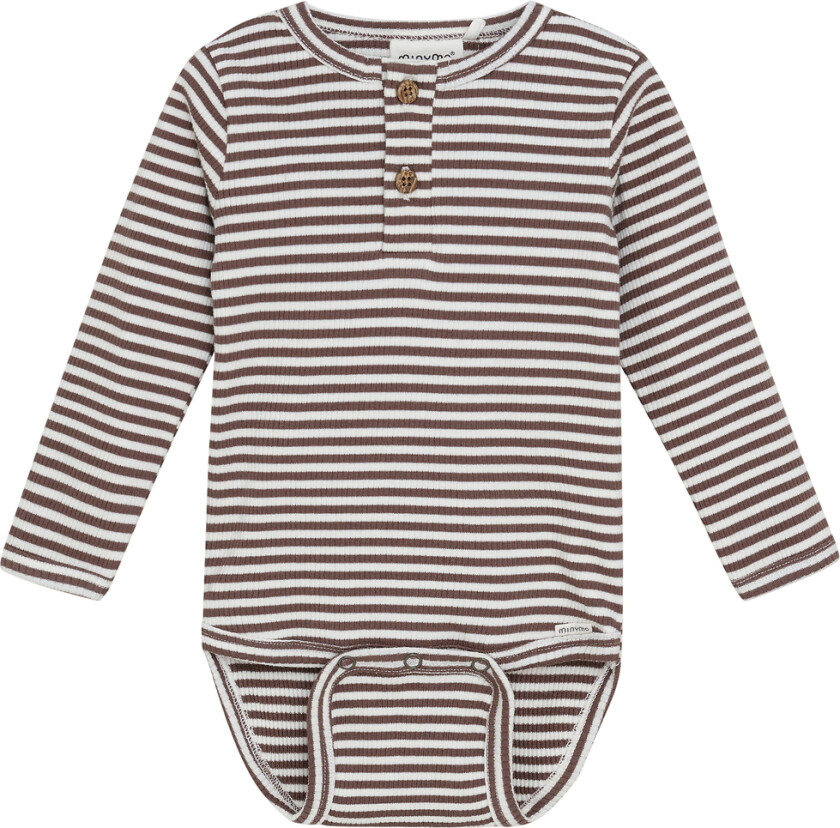 Body I/e - Rib - Chocolate Chip - - 1½ år (86) - Langermet Body