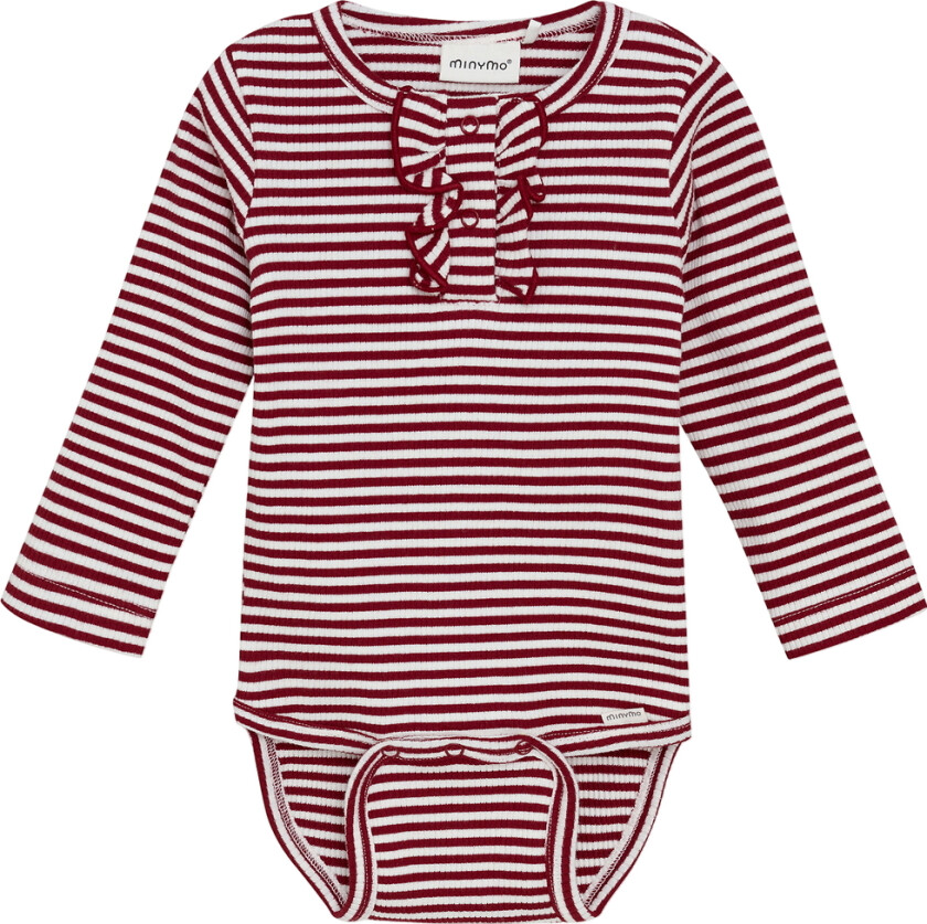 Body I/e - Rib - Rio Rød - - 74 - Langermet Body