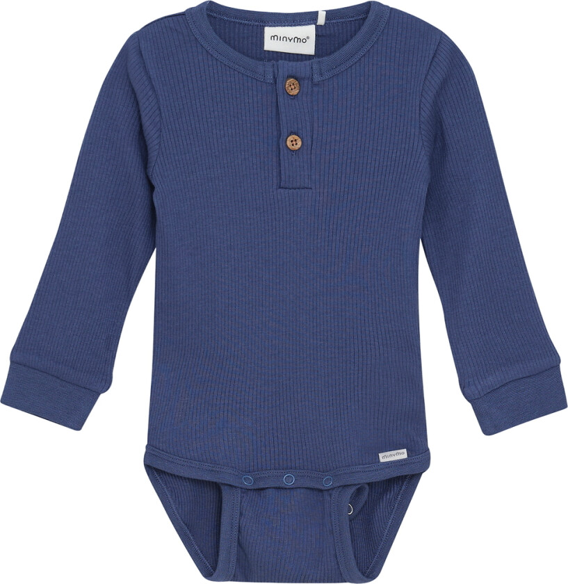 Body I/e - Rib - Modal/Bomull - Vintage Indigo - - 1 år (80) - Langermet Body
