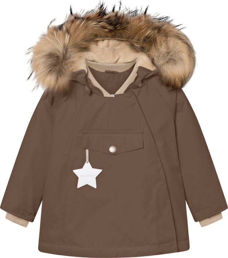 Vinterjakke - MatWang Fleece/Pels - Chestnut Brown - - 2 år (92) - Vinterjakke