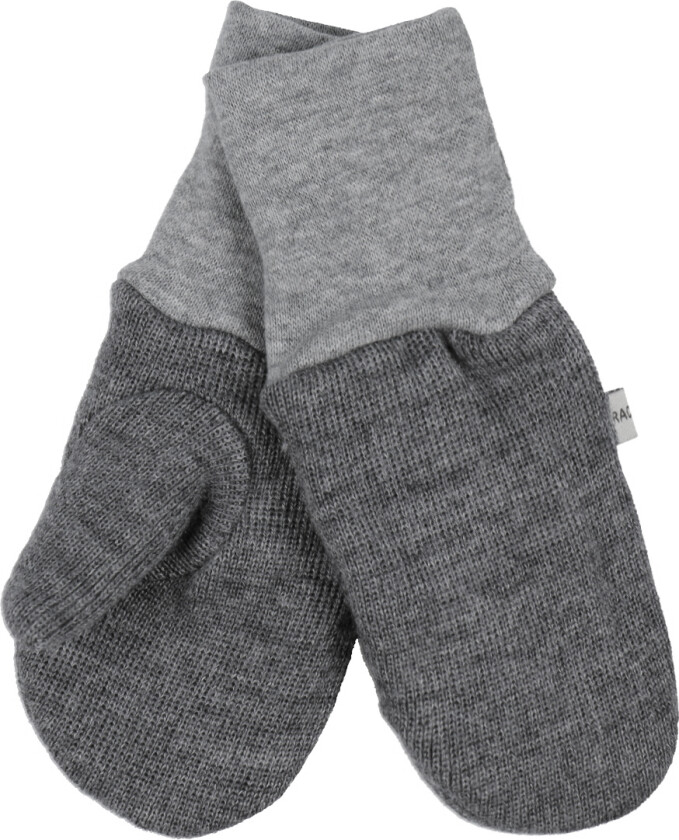 Votter - Ull/Polyester stoff - Grå Melert - - 6-8 år (116-128) - Votter