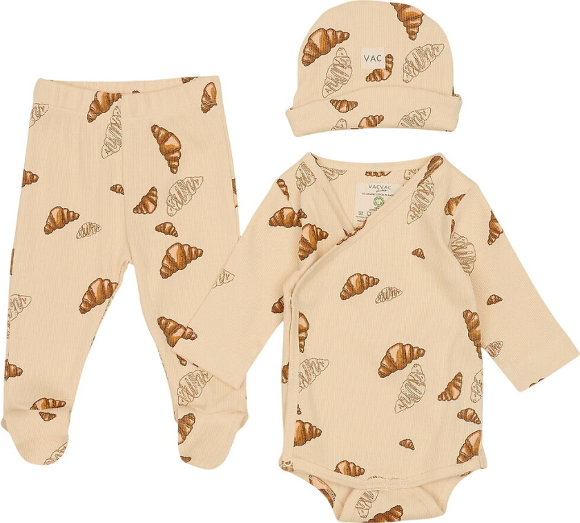 Gaveeske - Bukser m. fot/Lue/Body I/e - Rib - Croissant - - 50 - Langermet Body