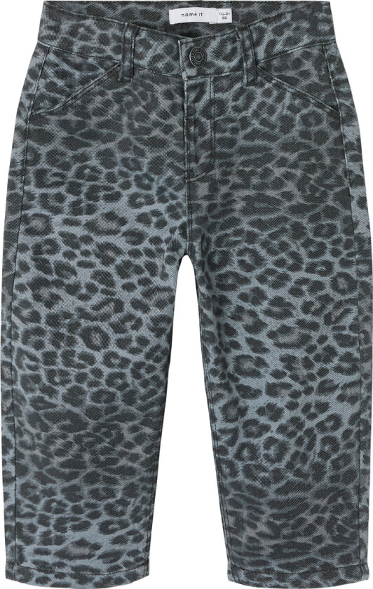 Jeans - NmfBella - Nattugle/Grey Leopard - - 7 år (122) - Jeans