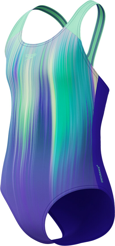 Badedrakt - Digi Placement Splashback - Grønn/Lilla - - 11-12 år (146-152) - Badetøy