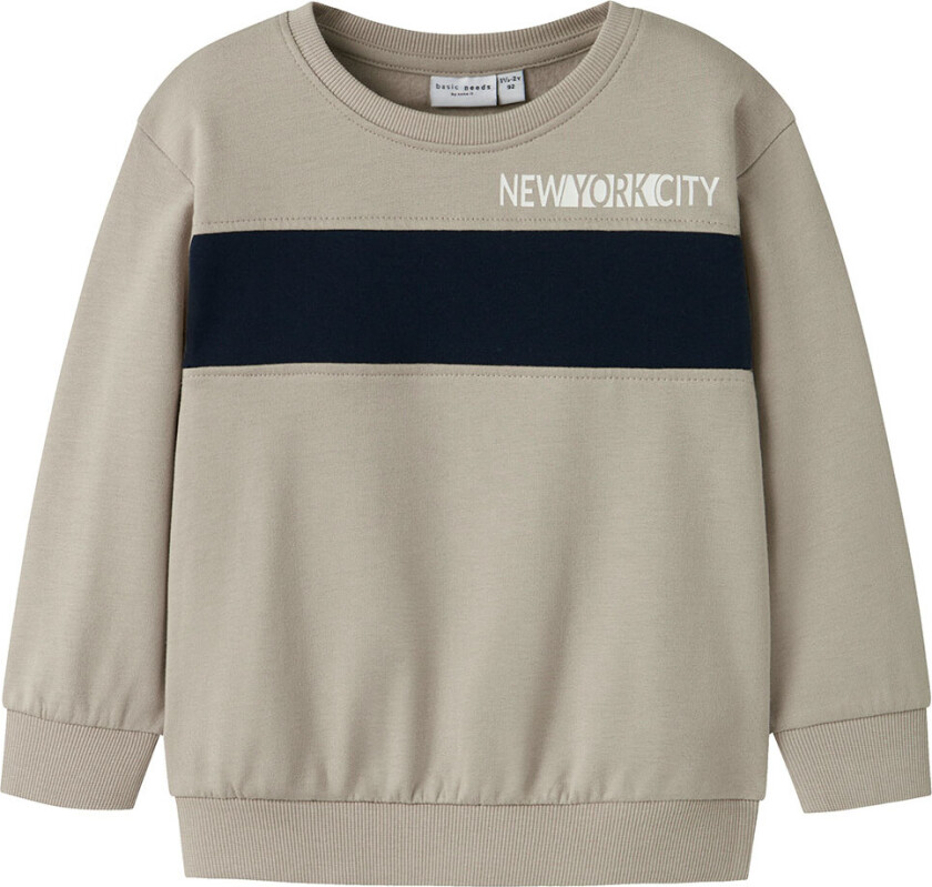 Collegegenser - NmmVance - Islandsk fossil m. Svart - - 6 år (116) - Collegegenser