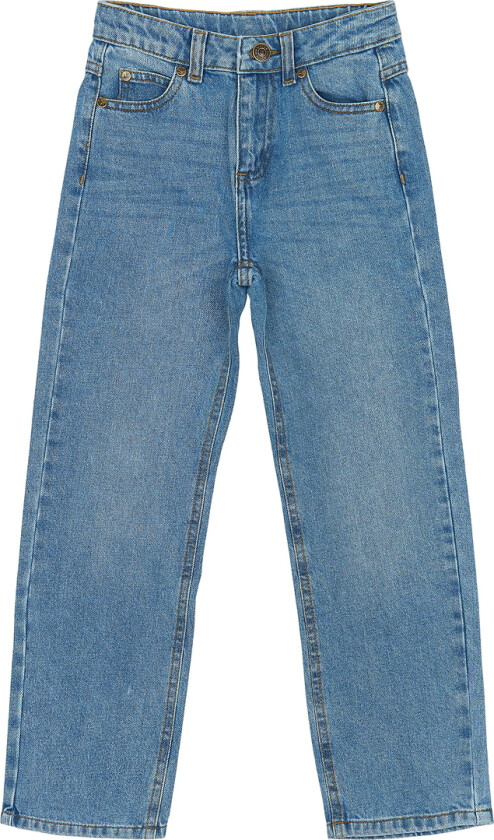 Jeans - Straight Fit - TnPrue - Light Blue Denim m. Brod - - 11-12 år (146-152) - Jeans