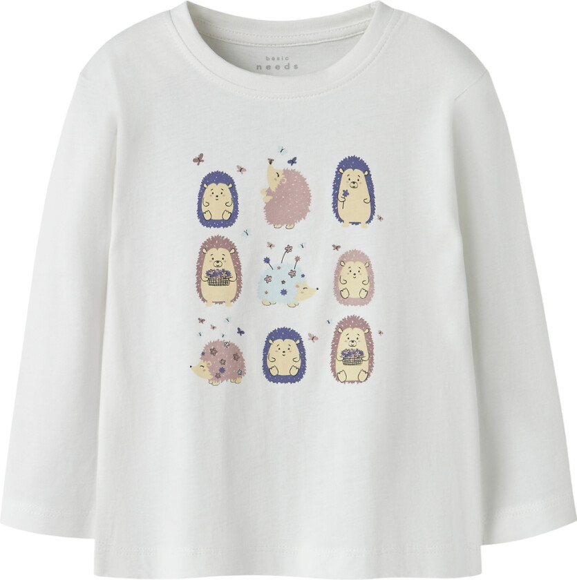 Genser - NmfVeen - Bright White/Pinnsvin - - 2 år (92) - Genser