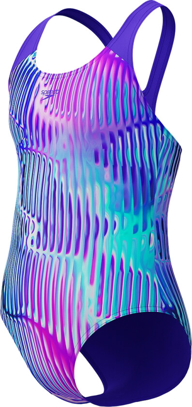 Badedrakt - Digitalt Over alt Splashback - Lilla/Rosa - - 5-6 år (110-116) - Badetøy