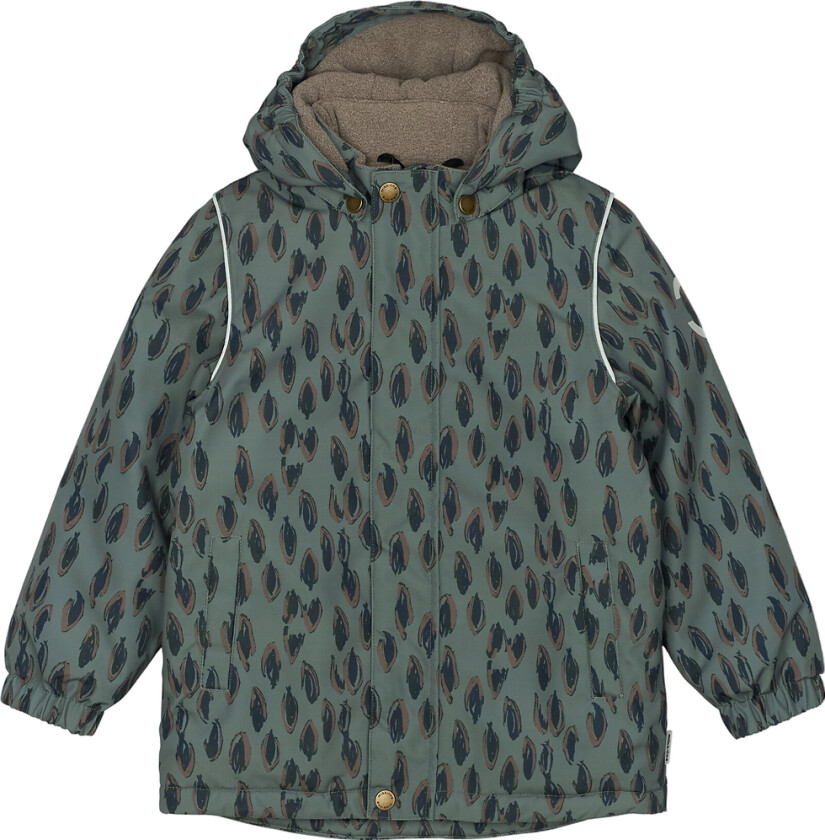 Vinterjakke - Resirkulert - Balsam Green m. Trykk - - 7 år (122) - Vinterjakke