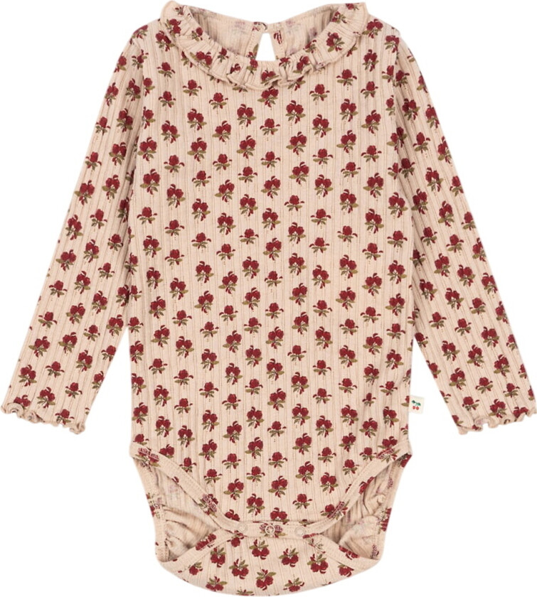 Body I/e - Rib - Nia - Ruby Rose m. Hullmønster - - 1 år (80) - Langermet Body