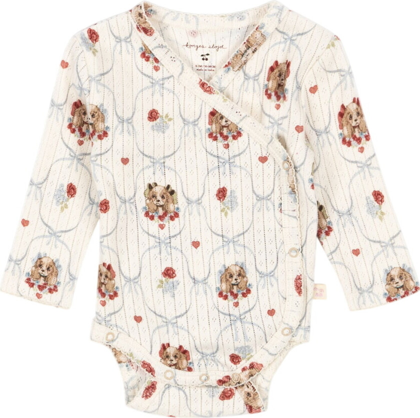 Body I/e - Rib - Minnie - Valp m. Hullmønster - - 50/56 - Langermet Body