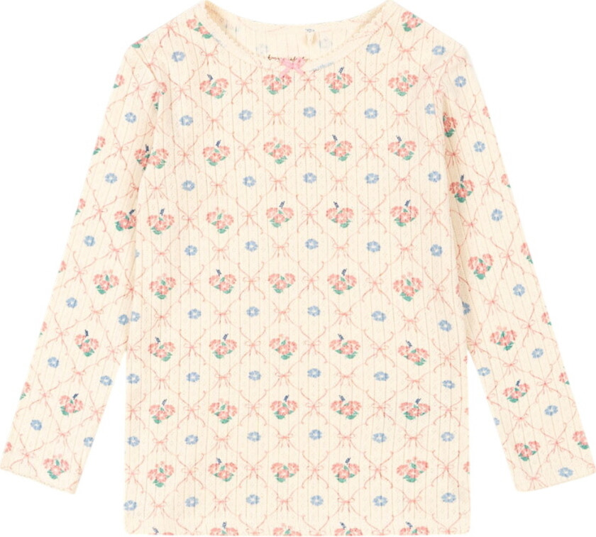 Genser - Rib - Minnie - Fleur Dekor m. Hullmønster - - 1½ år (86) - Genser