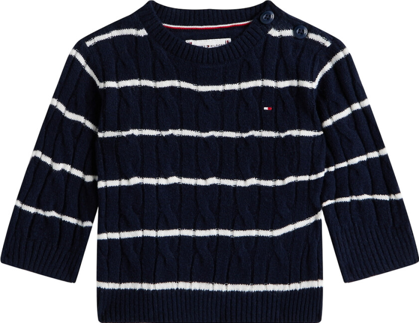Genser - Strikk - Dark Natt Navy Striper - - 1½ år (86) - Genser