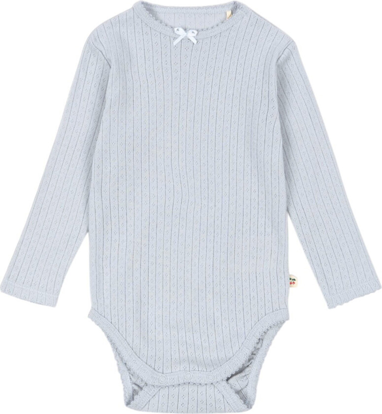 Body I/e - Rib - Minnie - Grå Dawn m. Hullmønster - - 1 år (80) - Langermet Body