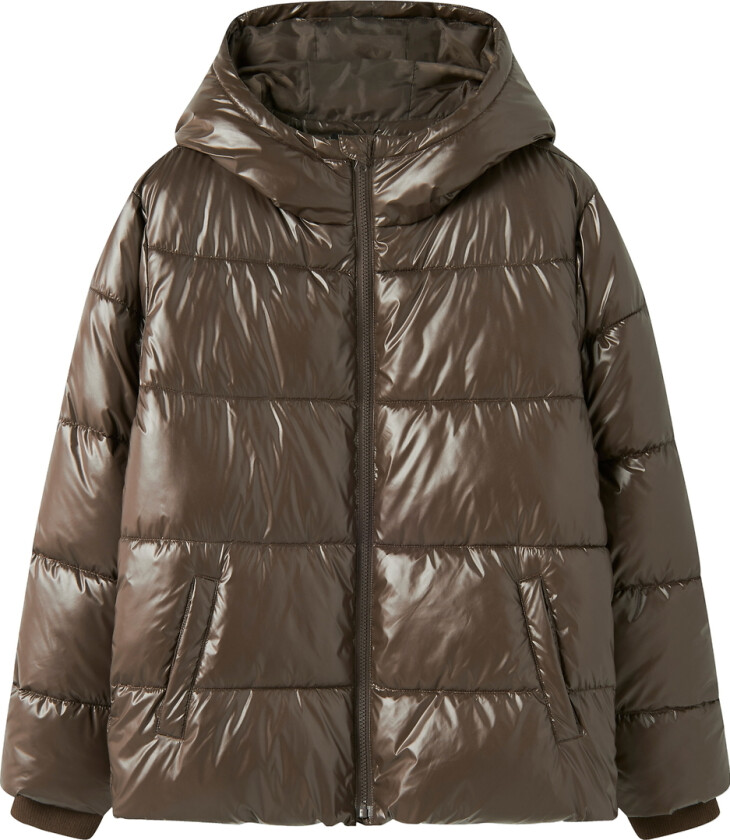 Polstret Jakke - Noos - NlnMayer - Chocolate Brown - - 13-14 år (158-164) - Dunjakke