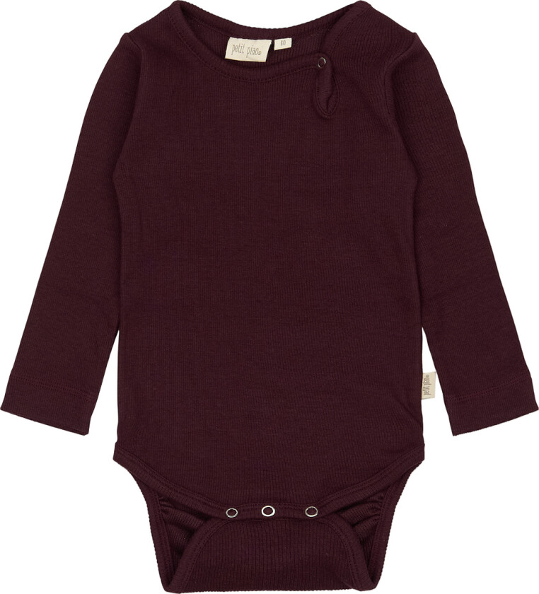 Body I/e - Rib - Modal - Dark Grape - - 1½ år (86) - Langermet Body
