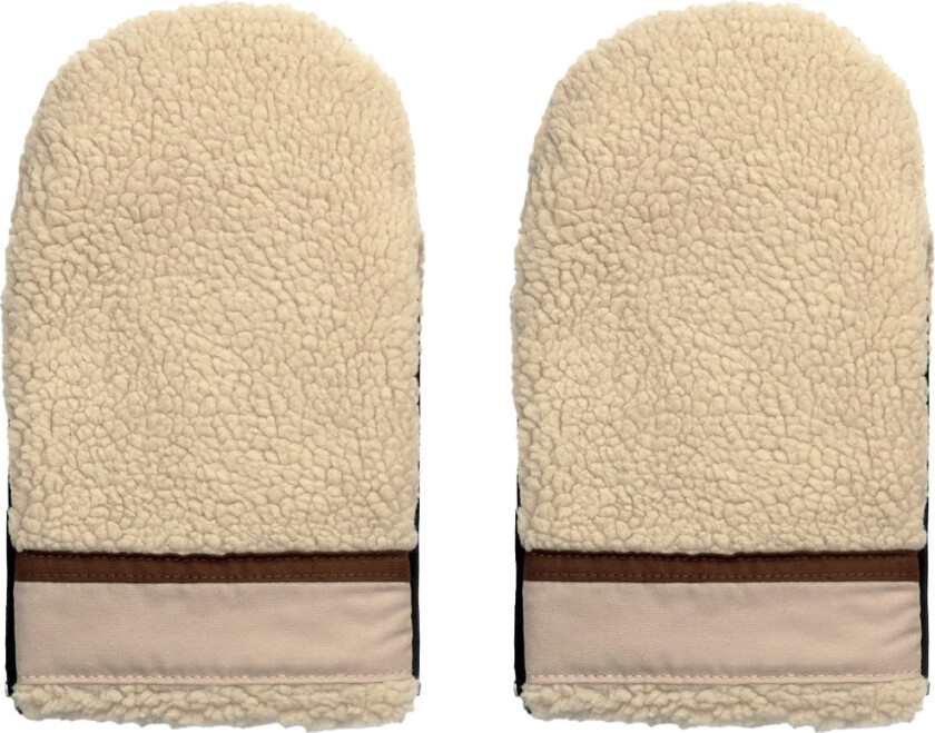 Barnevognhansker - Østerbro - Teddy Krem Blokkering - - OneSize - Votter