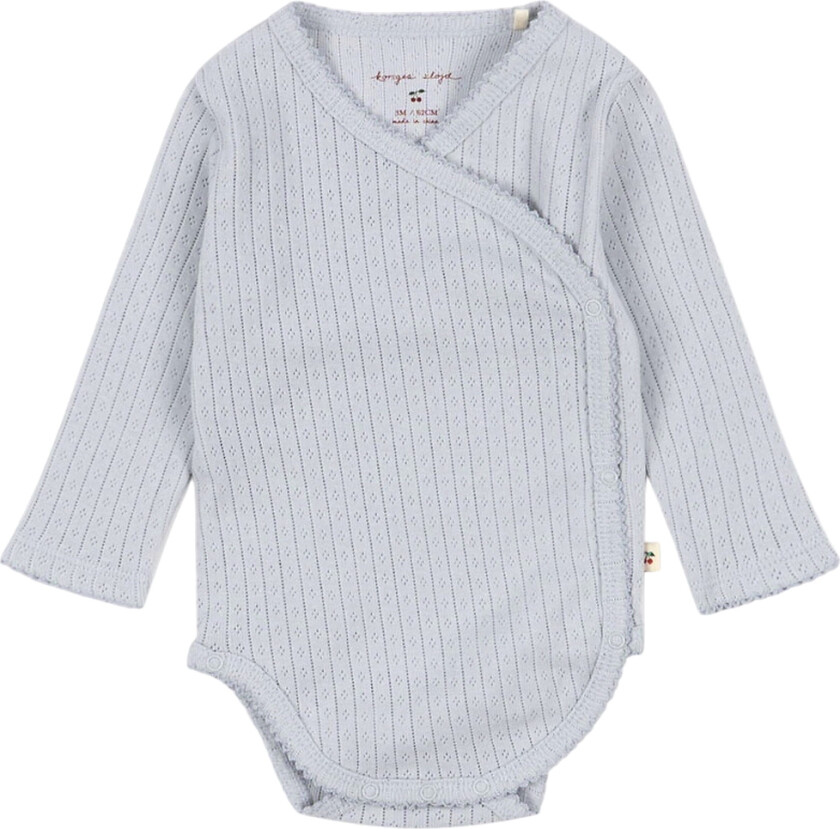 Body I/e - Rib - Minnie - Grå Dawn m. Hullmønster - - 68 - Langermet Body