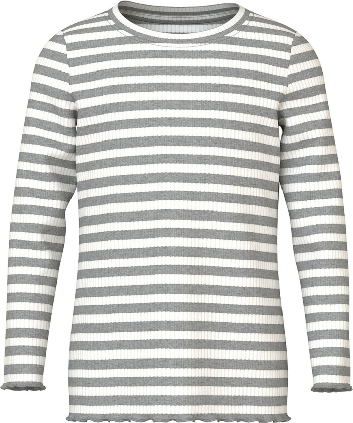 Genser - Rib - NmfVemma - Grey Melange/Cloud Danser - - 6 år (116) - Genser