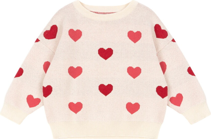 Genser - Strikk - Lapis - Coeur Coloré Duo Rosa - - 9-10 år (134-140) - Genser