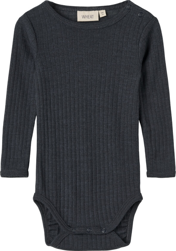 Bilde av Body I/e - Ull/Silke - Rib - Liea - Navy - - 62 - Langermet Body