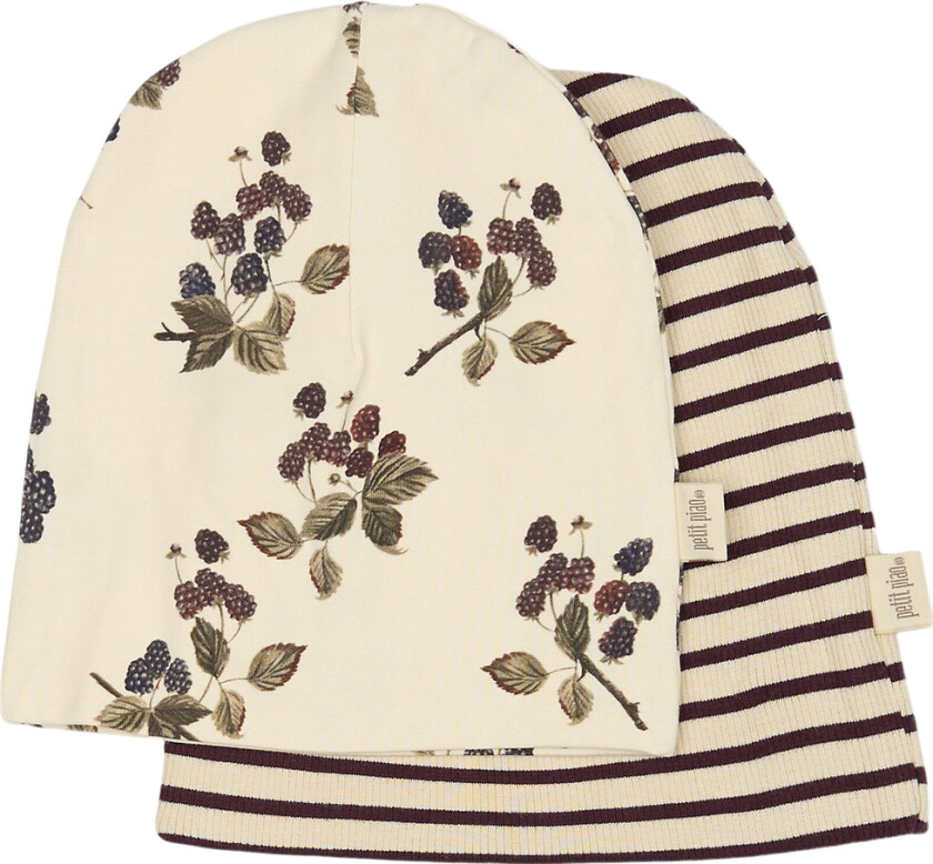 Luer - 2-pack - Black Berry - - 4-6 år (104-116) - Lue