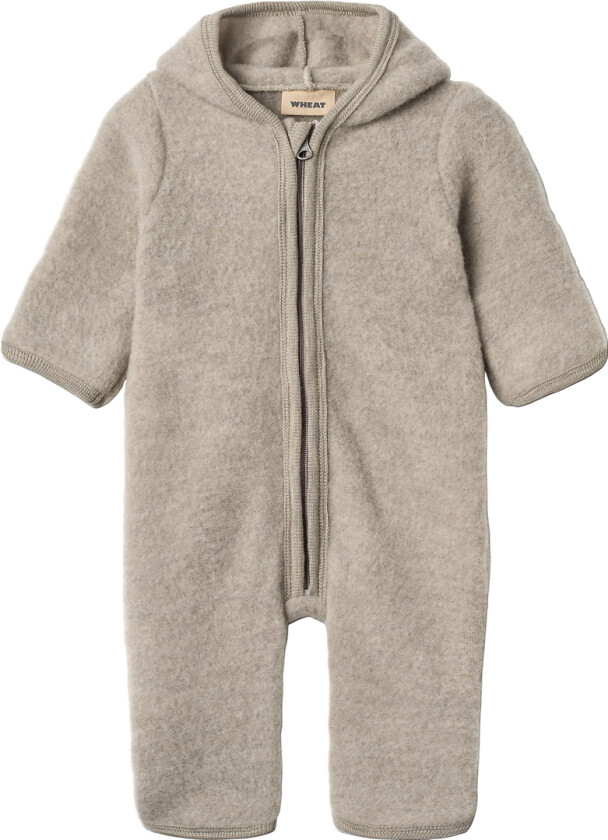 Jumpsuit - Ullfleece - Ata - Khaki Melert - - 62 - Jumpsuit