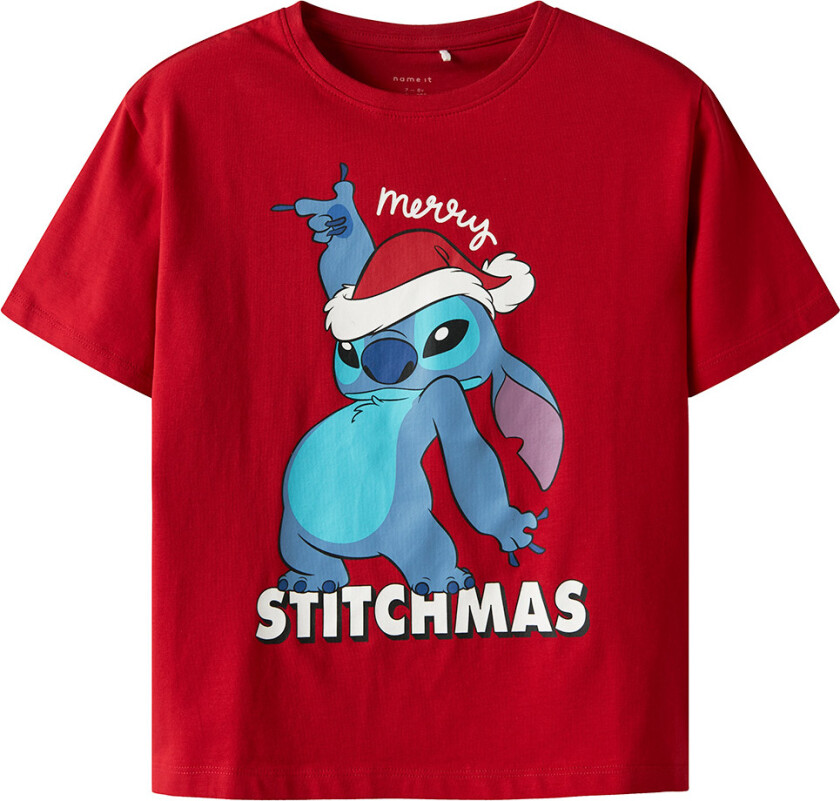 T-skjorte - NkfAkka - Stitch - Barbados Cherry - - 3 år (98) - T-skjorte