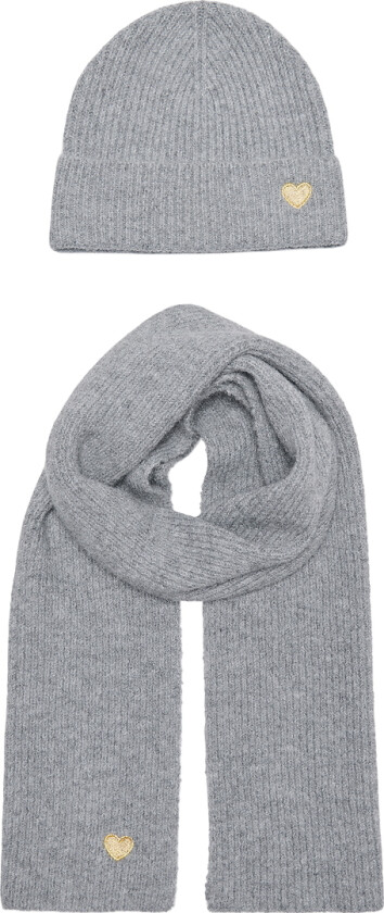 Lue og Skjerf - Strikk - KogAvery - Light Grey Melang - - OneSize - Lue