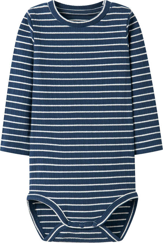 Body I/e - Rib - NbmOconnor - Insignier Blue - - 1 år (80) - Langermet Body