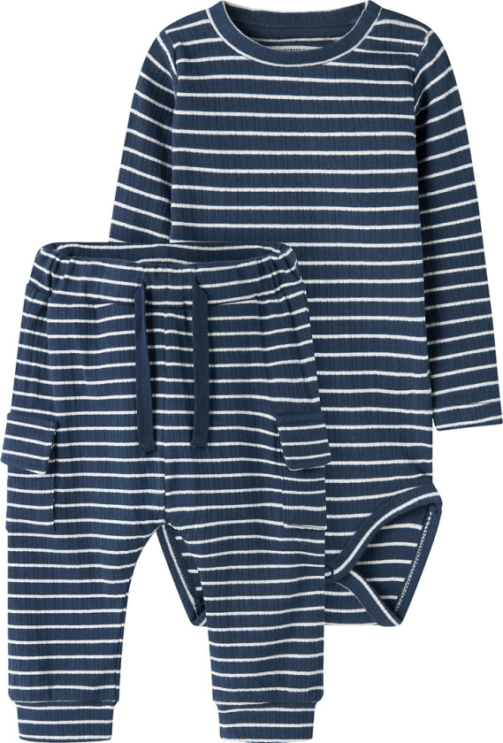 Bodysuit - Body/Bukser - Rib - NbmOconnor - Insignia Blu - - 62 - Langermet Body