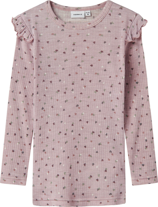 Genser - Ull - Rib - NmfWomi - Shadow Grå/nederlandsk - - 3 år (98) - Genser