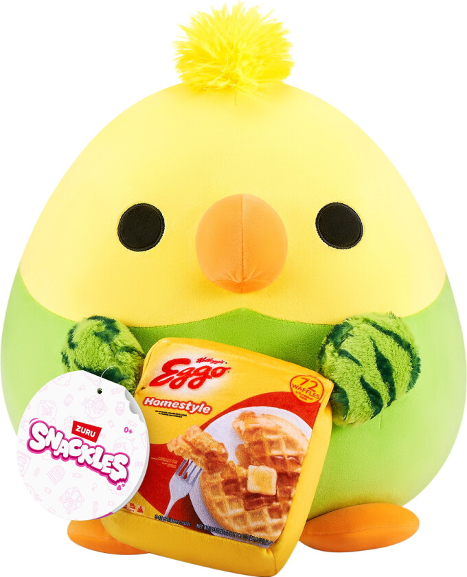 Snackles Kosedyr - 20 cm - Papegøye Bliss m. Eggo vafler - SNACKLES - OneSize - Kosedyr