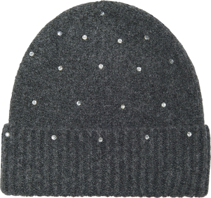 Lue - Strikk - KogChyna - Dark Grey Melange/Rhinestone - - OneSize - Lue