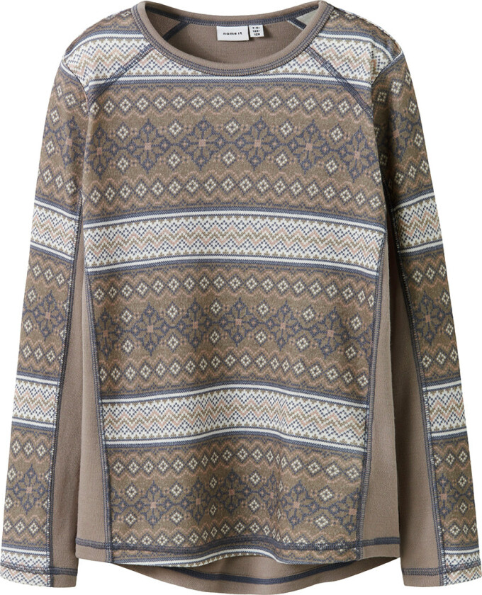 Genser - Ull - NkmWillto - Satellitt/Snow Pattern - - 6 år (116) - Genser