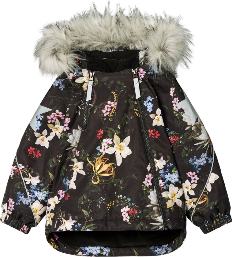 Vinterjakke - Hopla Fur - Paisley Blomster - - 6 år (116) - Vinterjakke