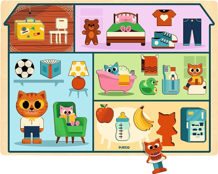 Puslespill - Puzzlo Hus - 22 Brikker - - OneSize - Puslespill