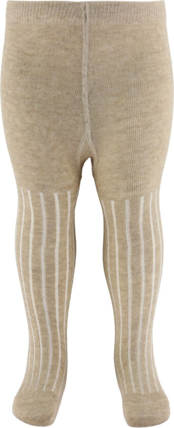 Strømpebukser - Rib - Sølv Mink - - 80/86 - Strømpebukser
