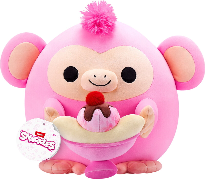 Snackles Kosedyr - 35 cm - Ape Ellie m. Banansplitt - SNACKLES - OneSize - Kosedyr