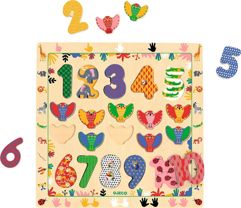 Puslespill - 1–10 - 20 Brikker - - OneSize - Puslespill